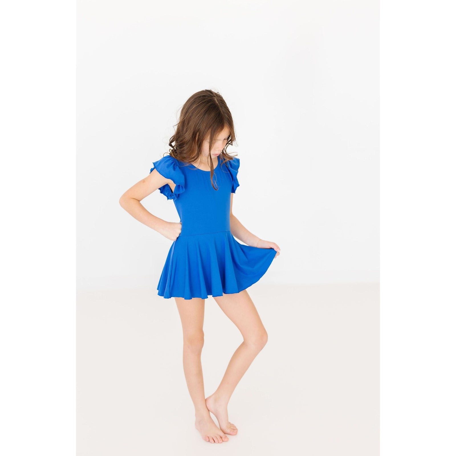 Royal Blue S/S Twirl Leotard