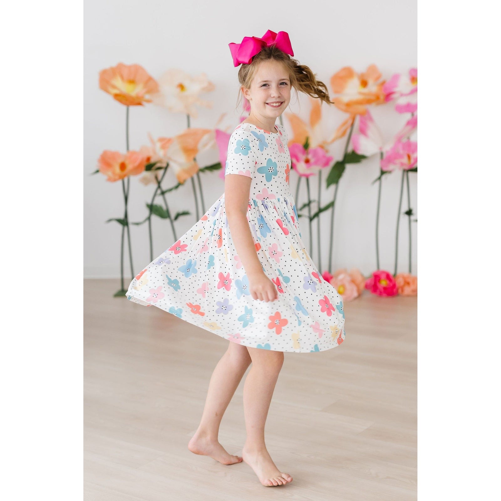 Dots & Daisies S/S Pocket Twirl Dress