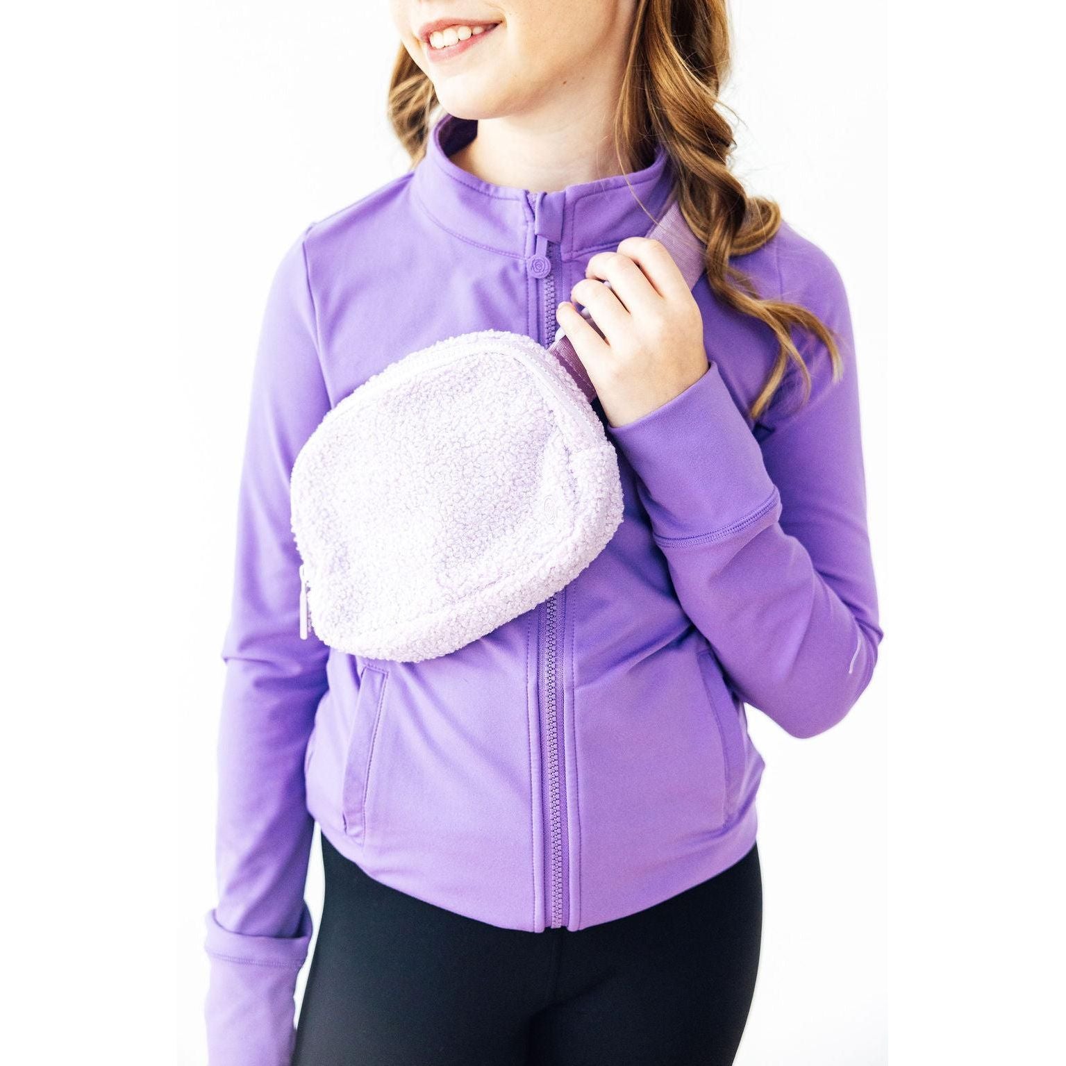 Lavender Fleece Belt Bag