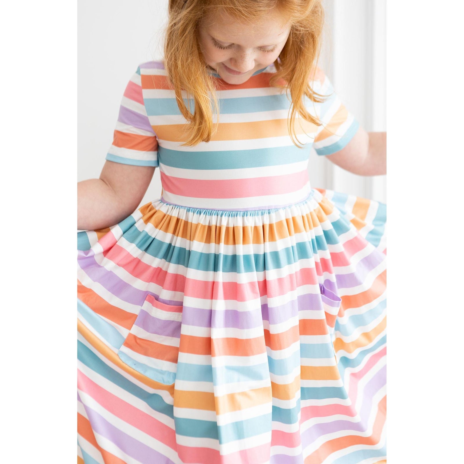 Spring Stripes S/S Pocket Twirl Dress