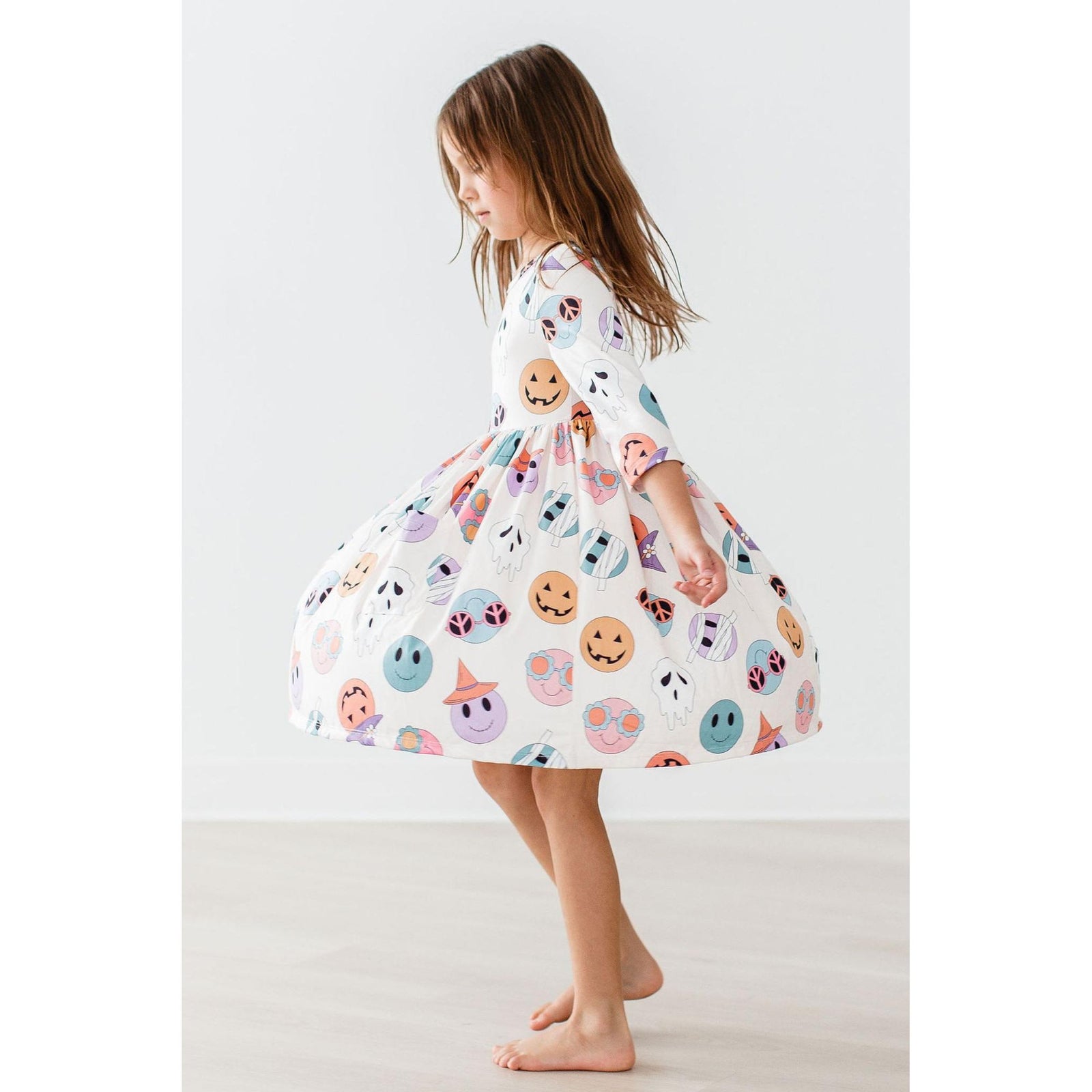 SALE Monster Mash 3/4 Sleeve Pocket Twirl Dress