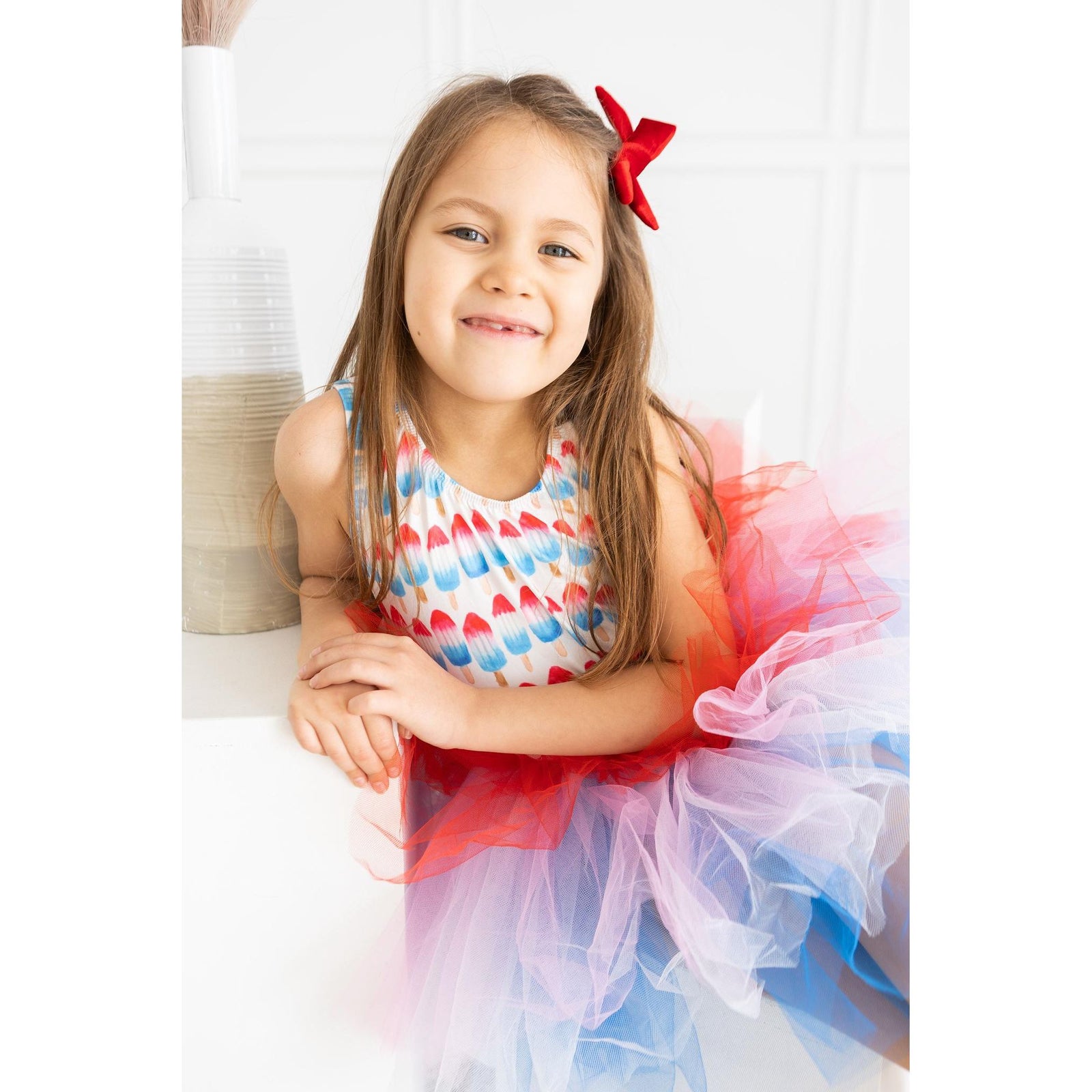 SALE Red, White & Cute Tank Tutu Leotard