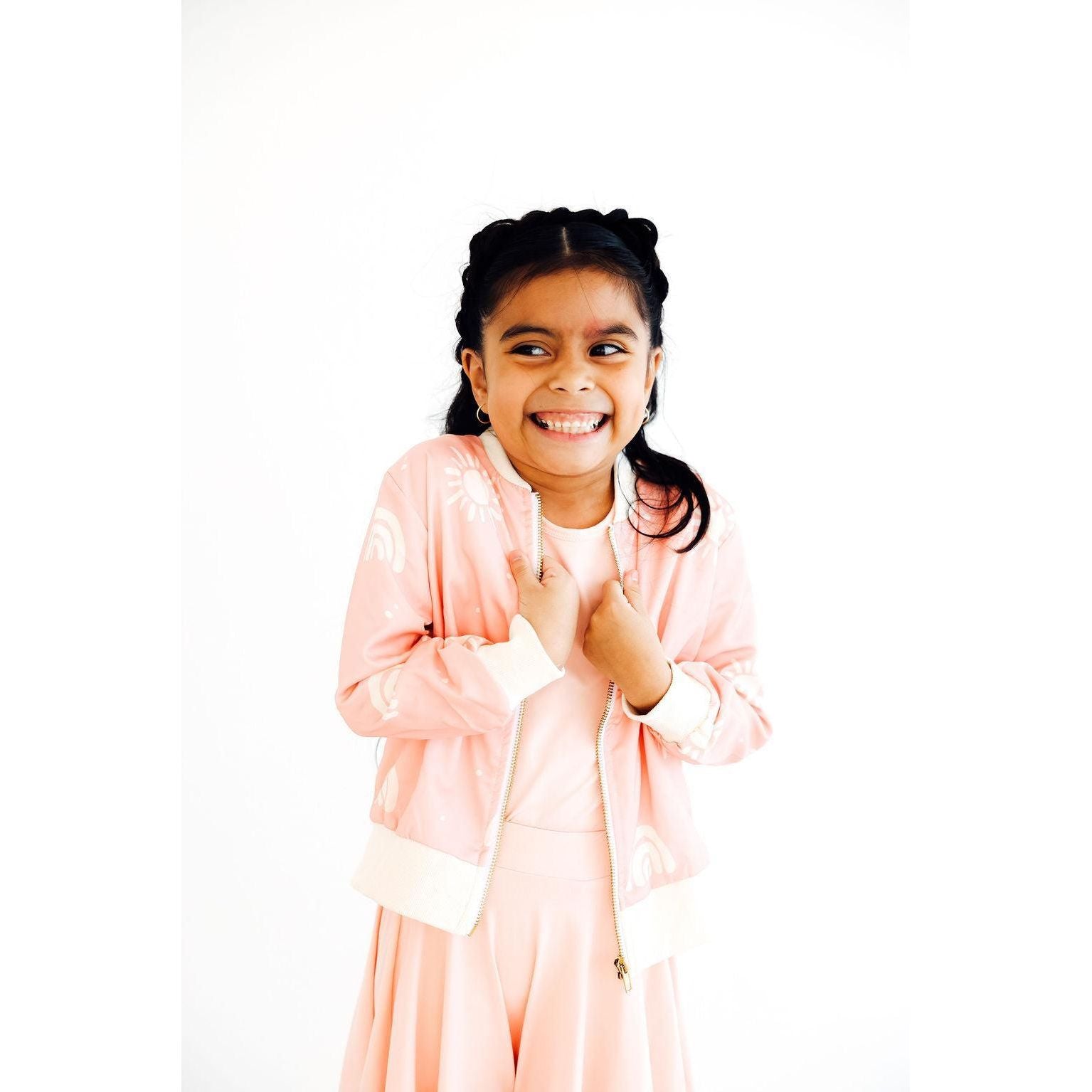 SALE Soft Pink Suns Satin Jacket
