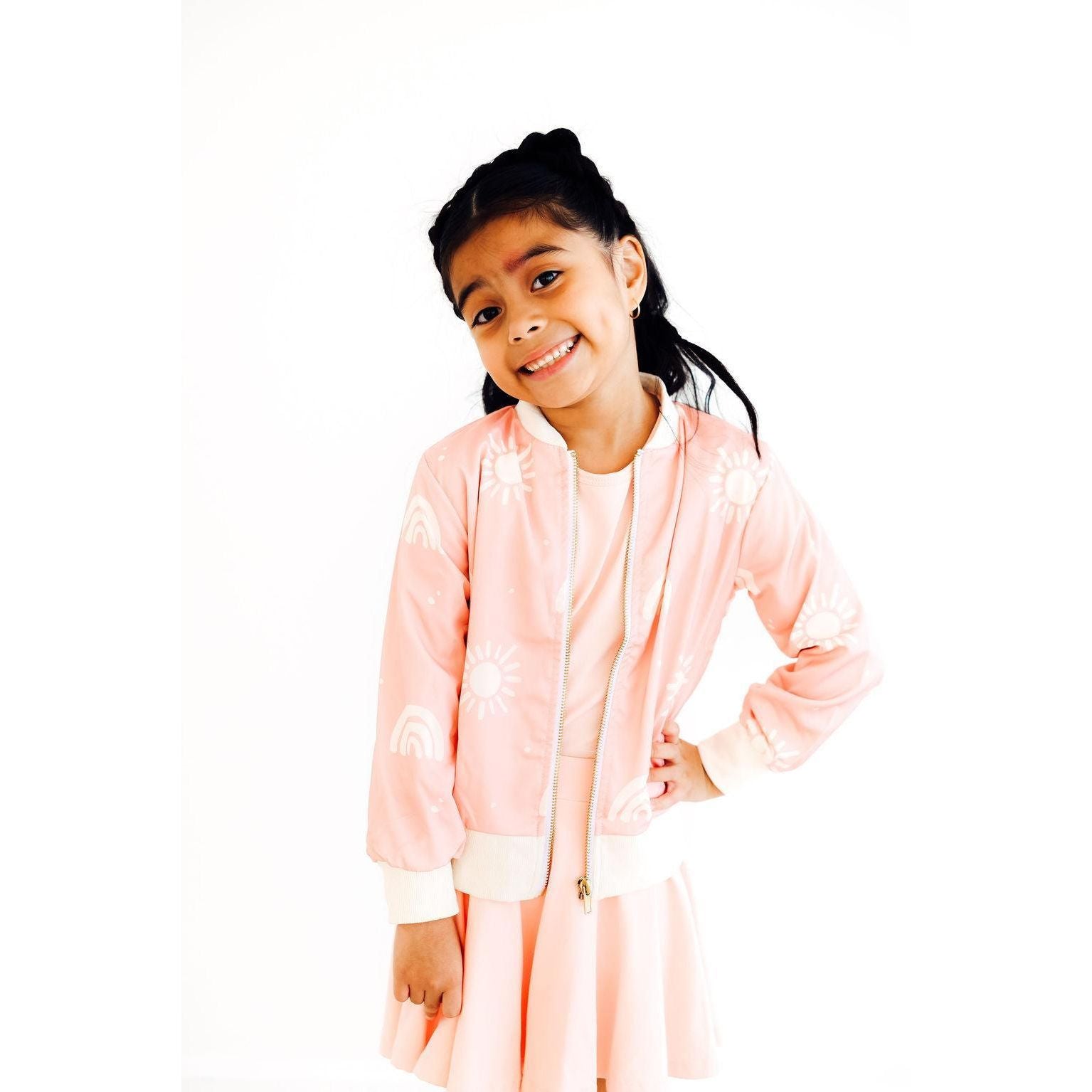 SALE Soft Pink Suns Satin Jacket