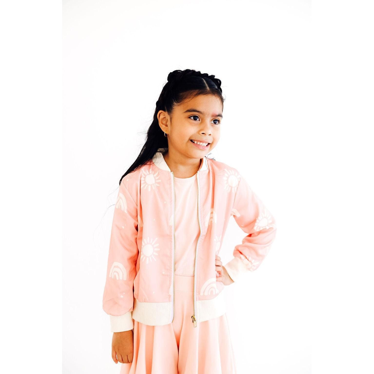 SALE Soft Pink Suns Satin Jacket