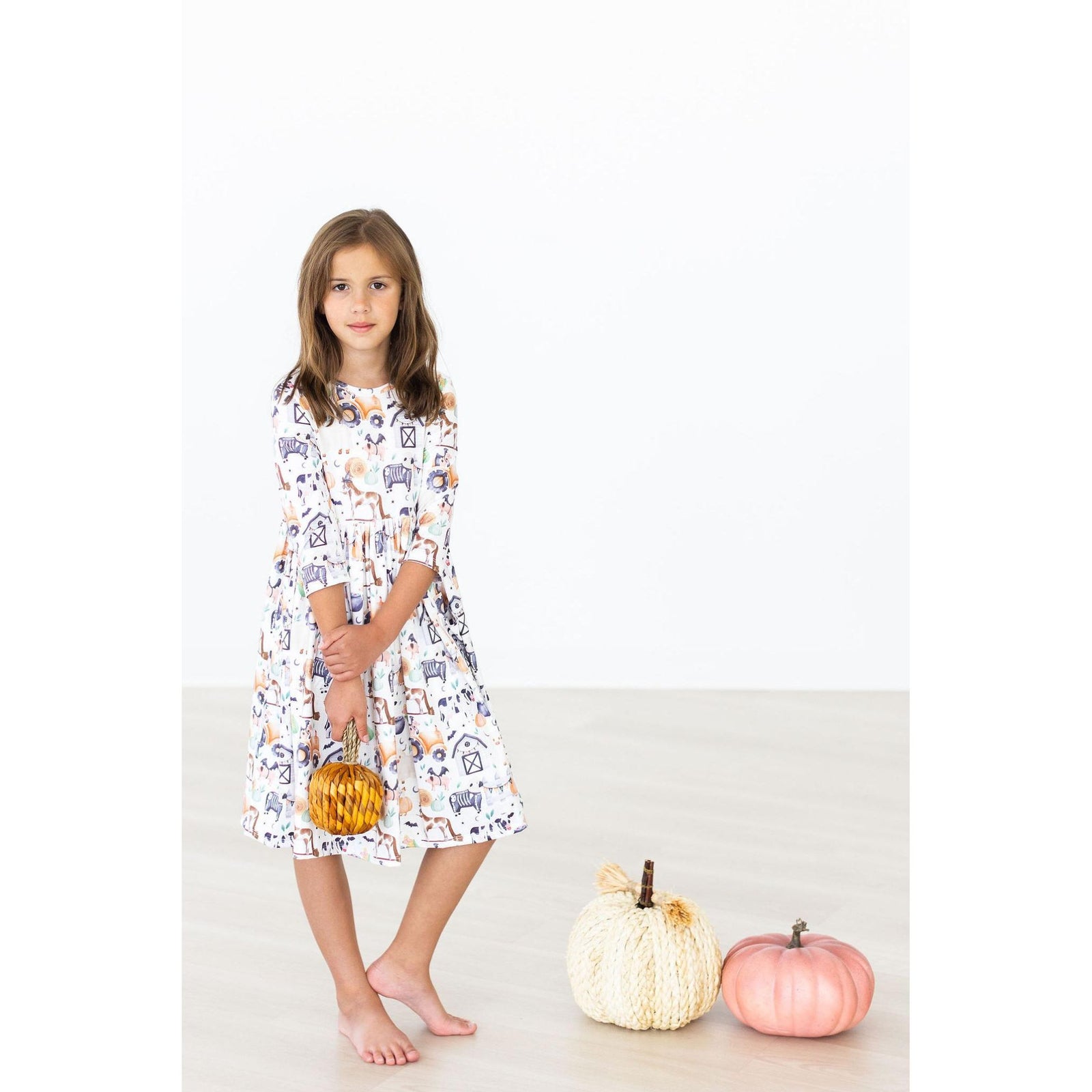 SALE Stay Spooky 3/4 Sleeve Pocket Twirl Dress