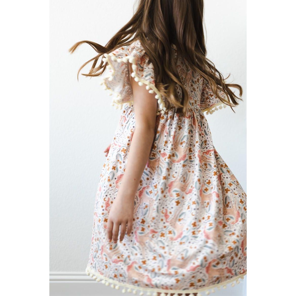 Unicorn Soiree Pom Pom Dress