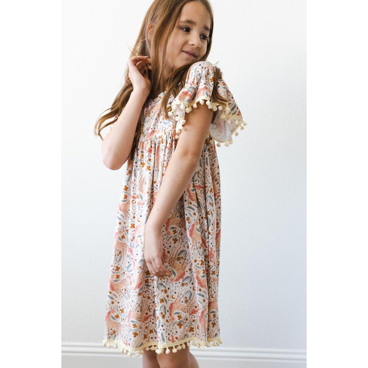 Unicorn Soiree Pom Pom Dress