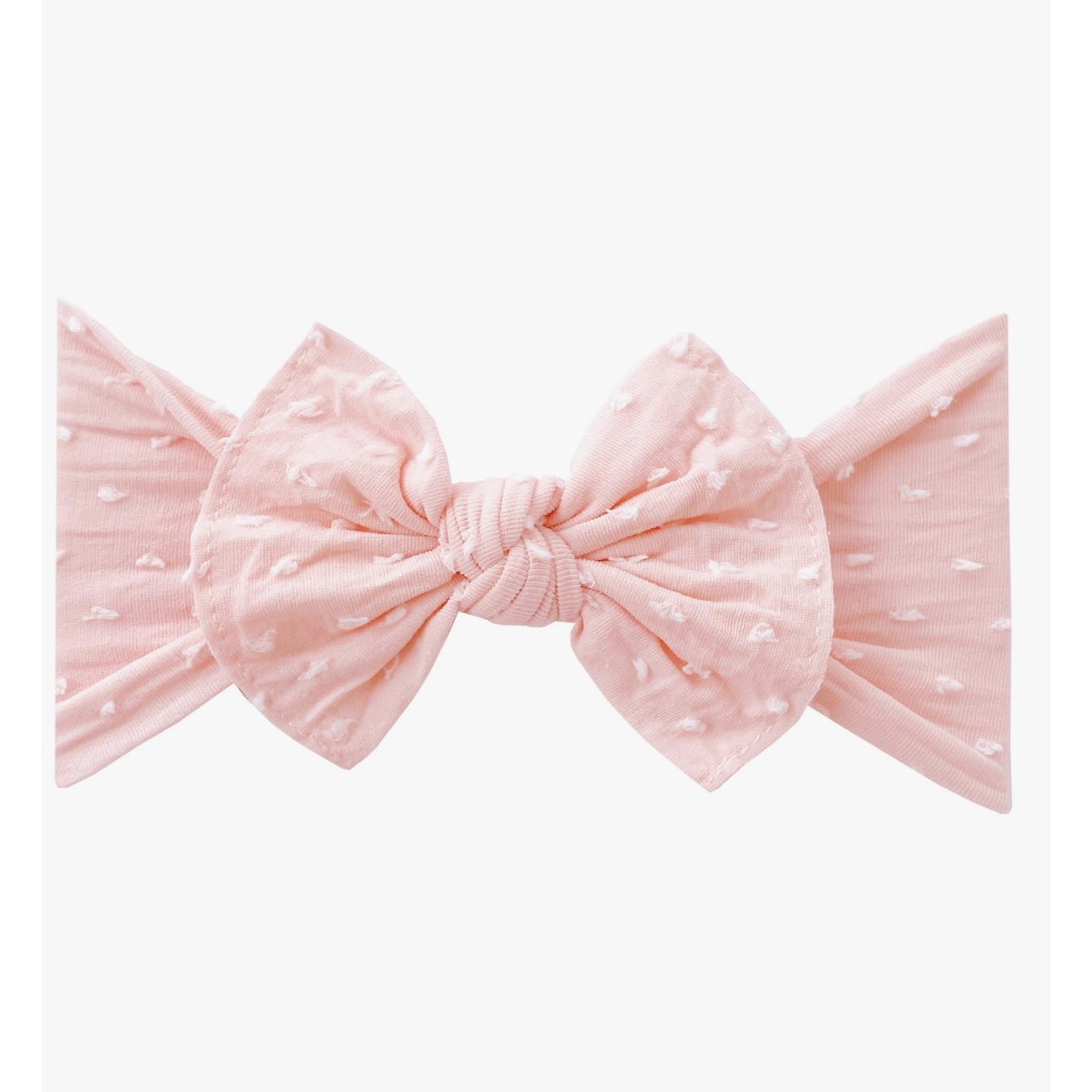 bow headband | rose quartz dot