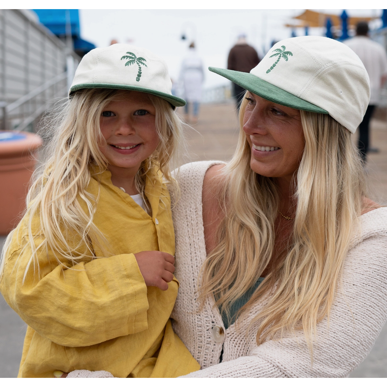 palm tree corduroy five-panel hat