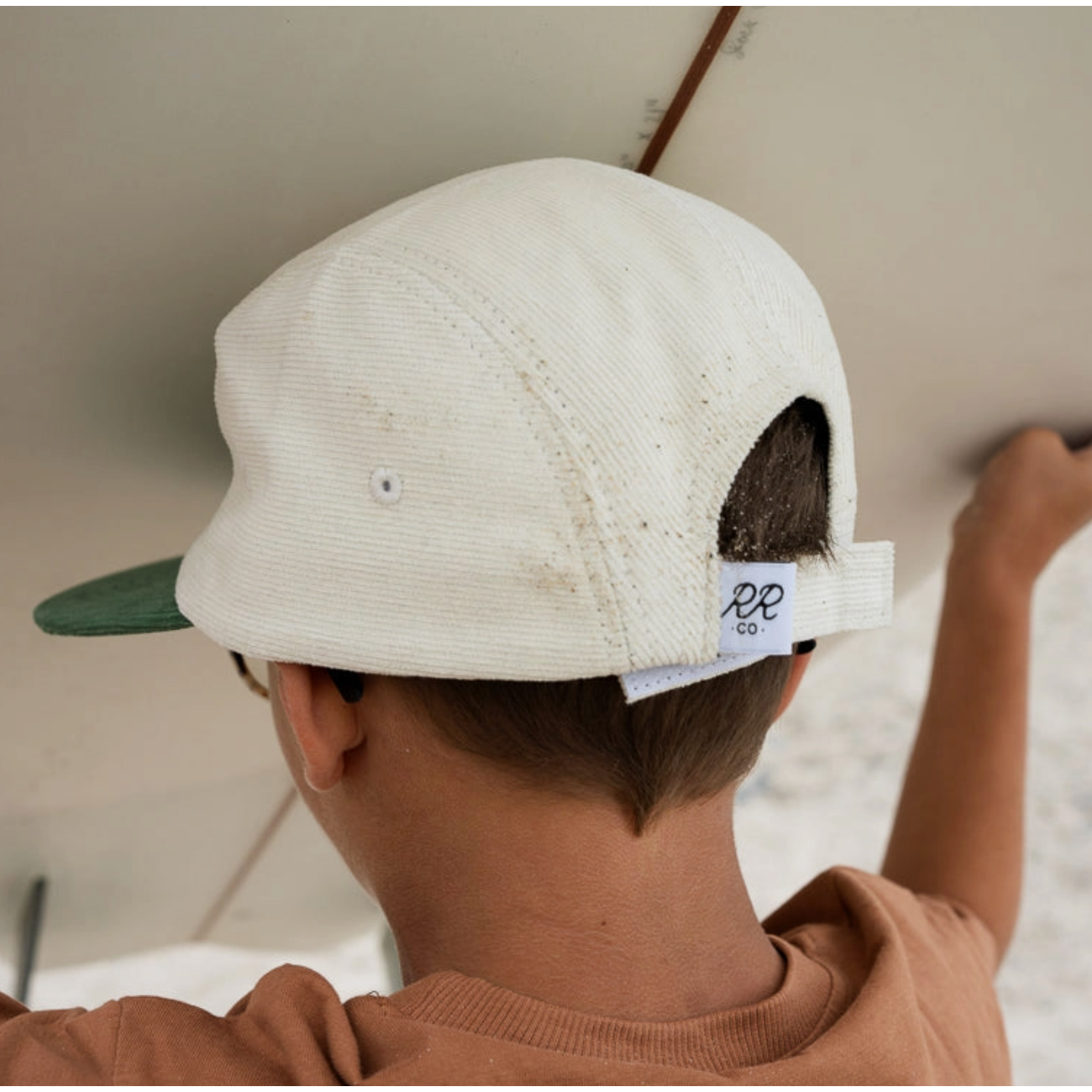 palm tree corduroy five-panel hat