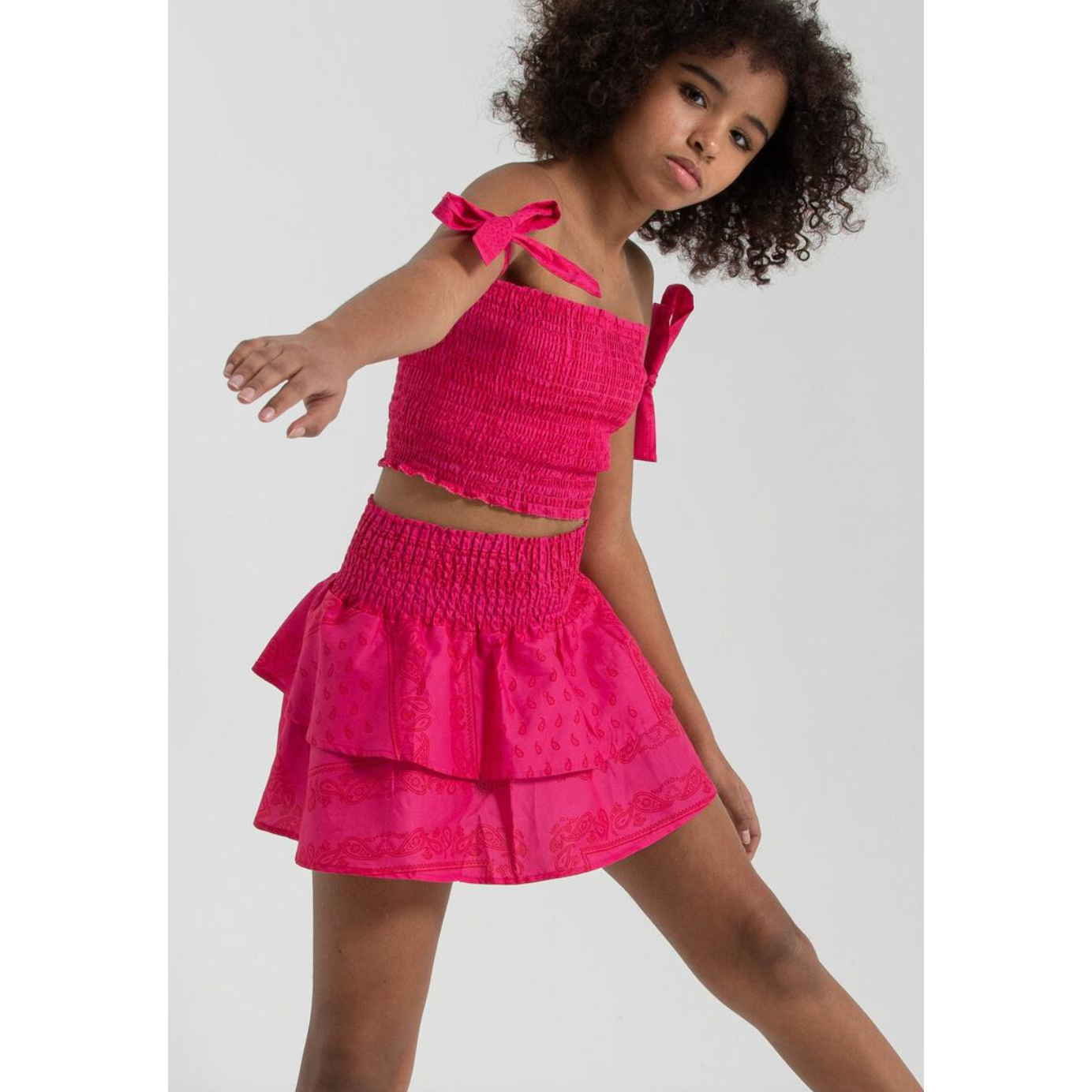 jesse top | pink and red bandana