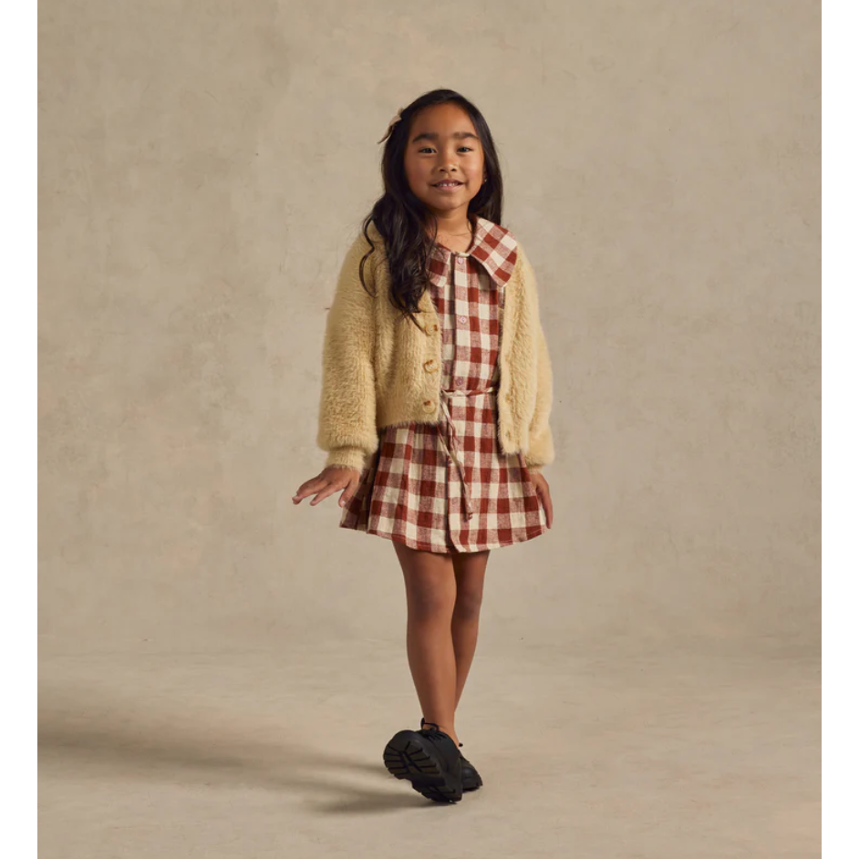 olive dress || ruby plaid