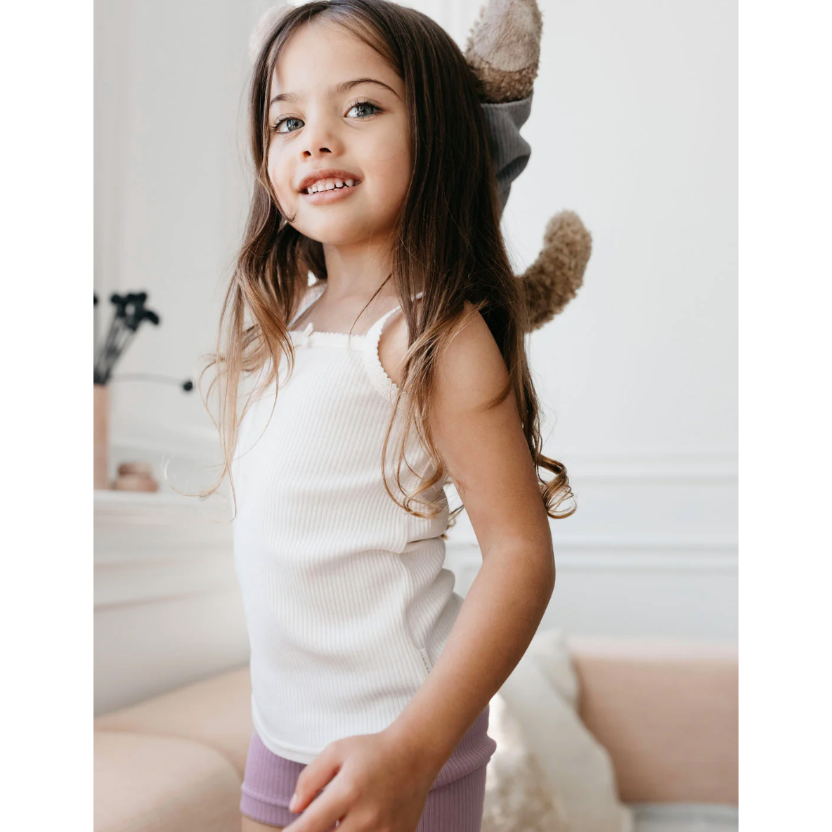 organic cotton modal singlet | milk