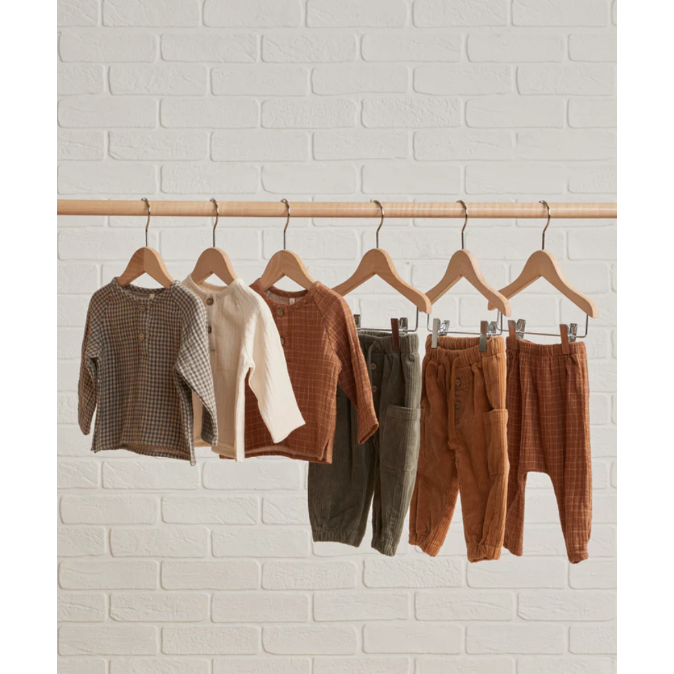zion shirt || cinnamon grid