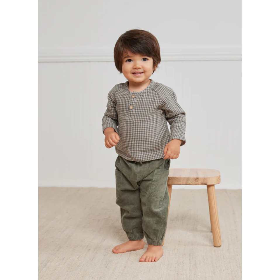 zion shirt || forest micro plaid