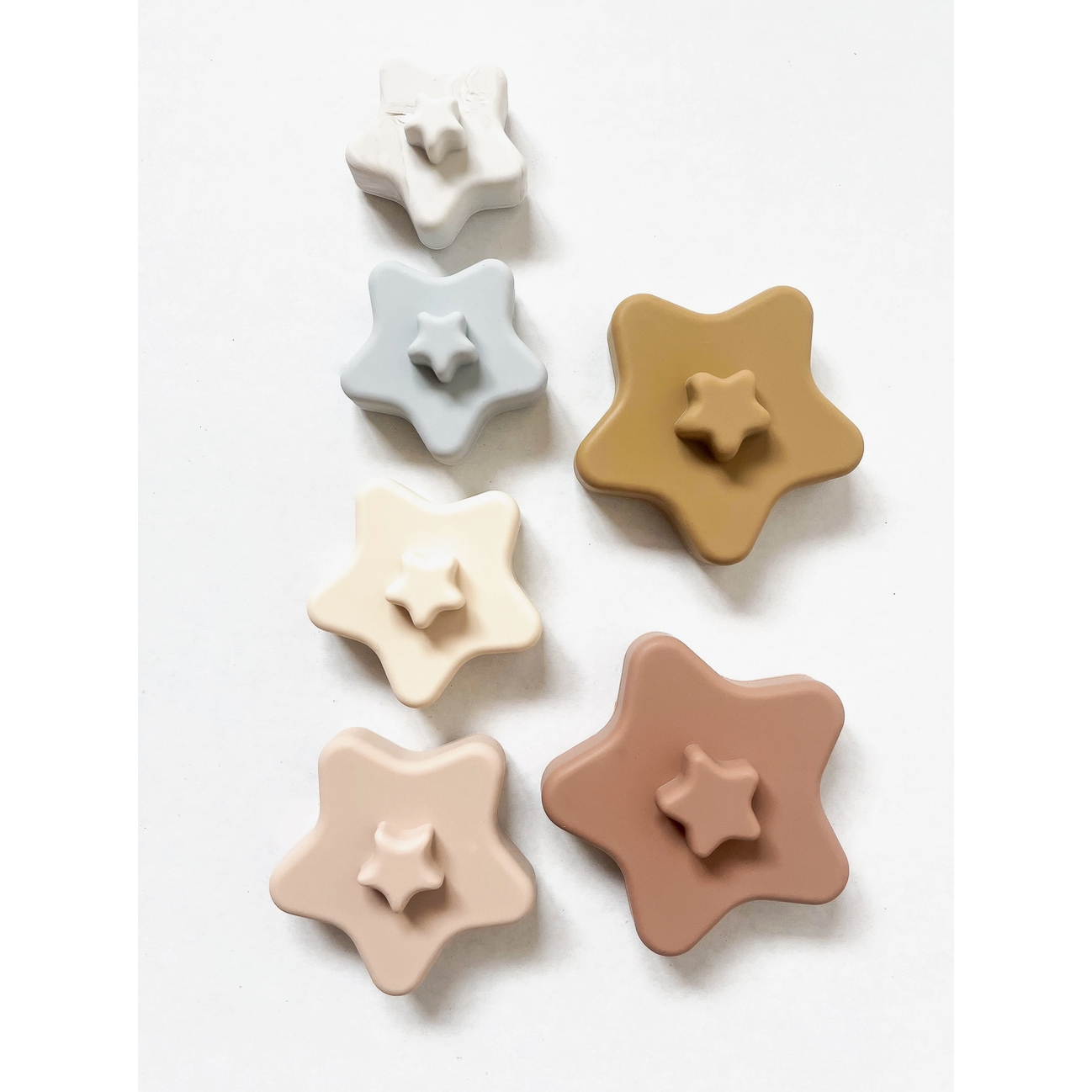 silicone star stacking toy | nude