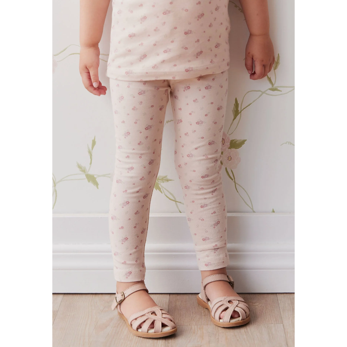 organic cotton everyday legging | cindy whisper pink