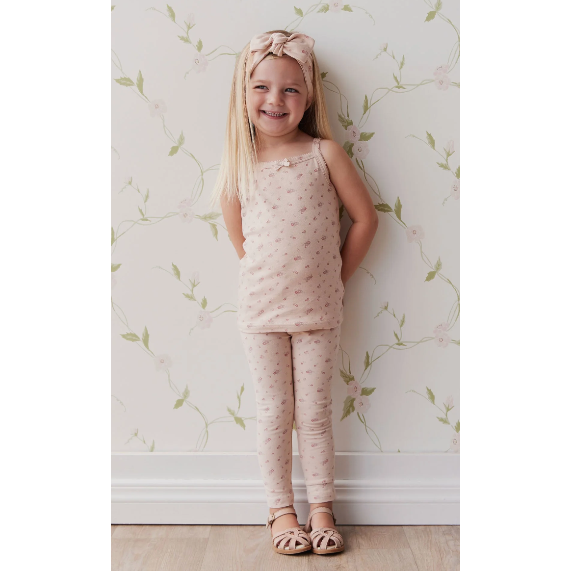 organic cotton everyday legging | cindy whisper pink