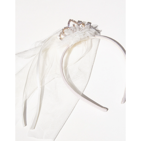 tiara headband | cream