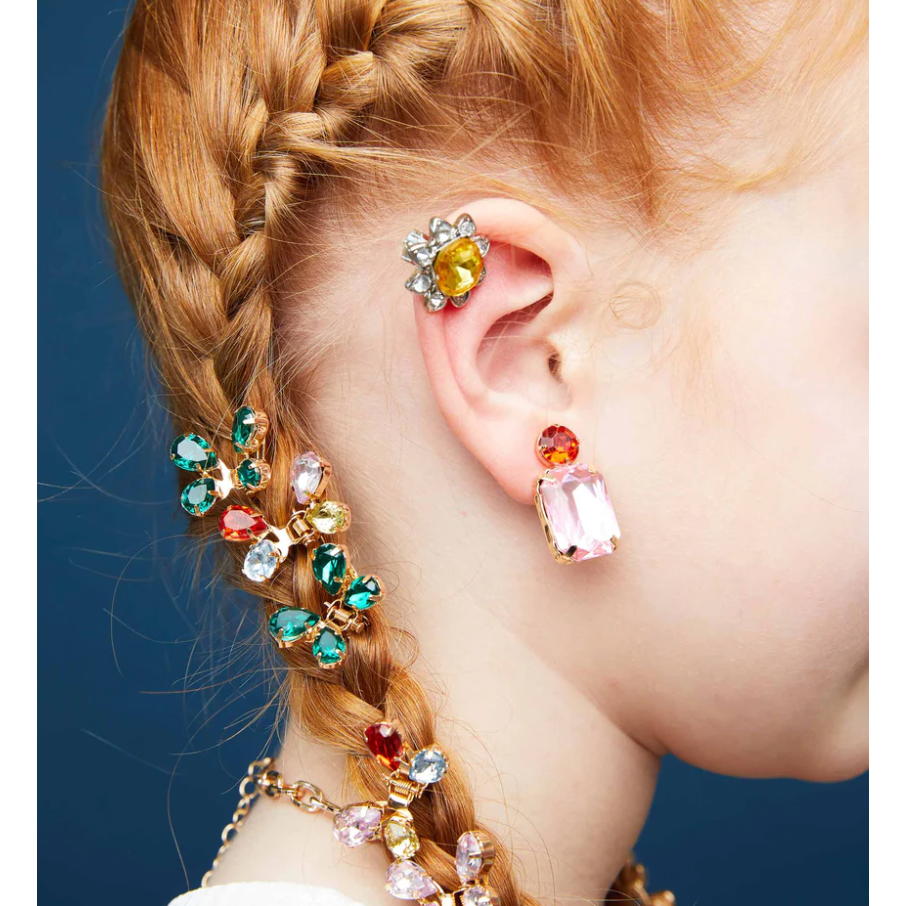 dinner & a movie clip on earring set