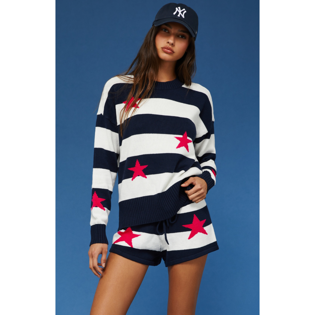 callie sweater + balboa short | liberty stars