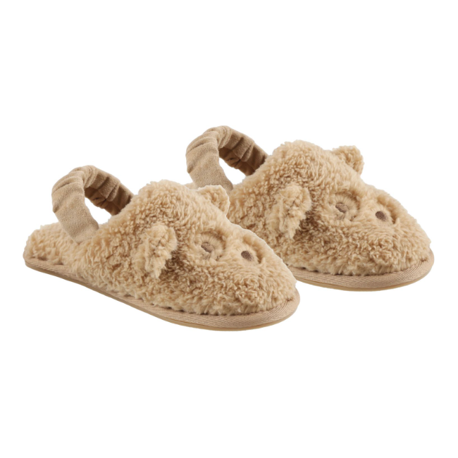 bear slippers || gold