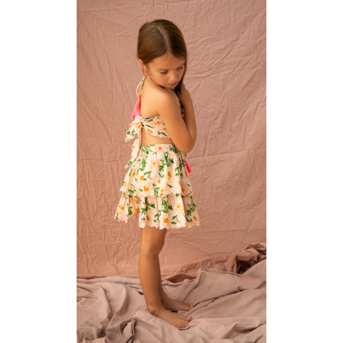 luna shorts-soirée | bouquet strawberry sundae