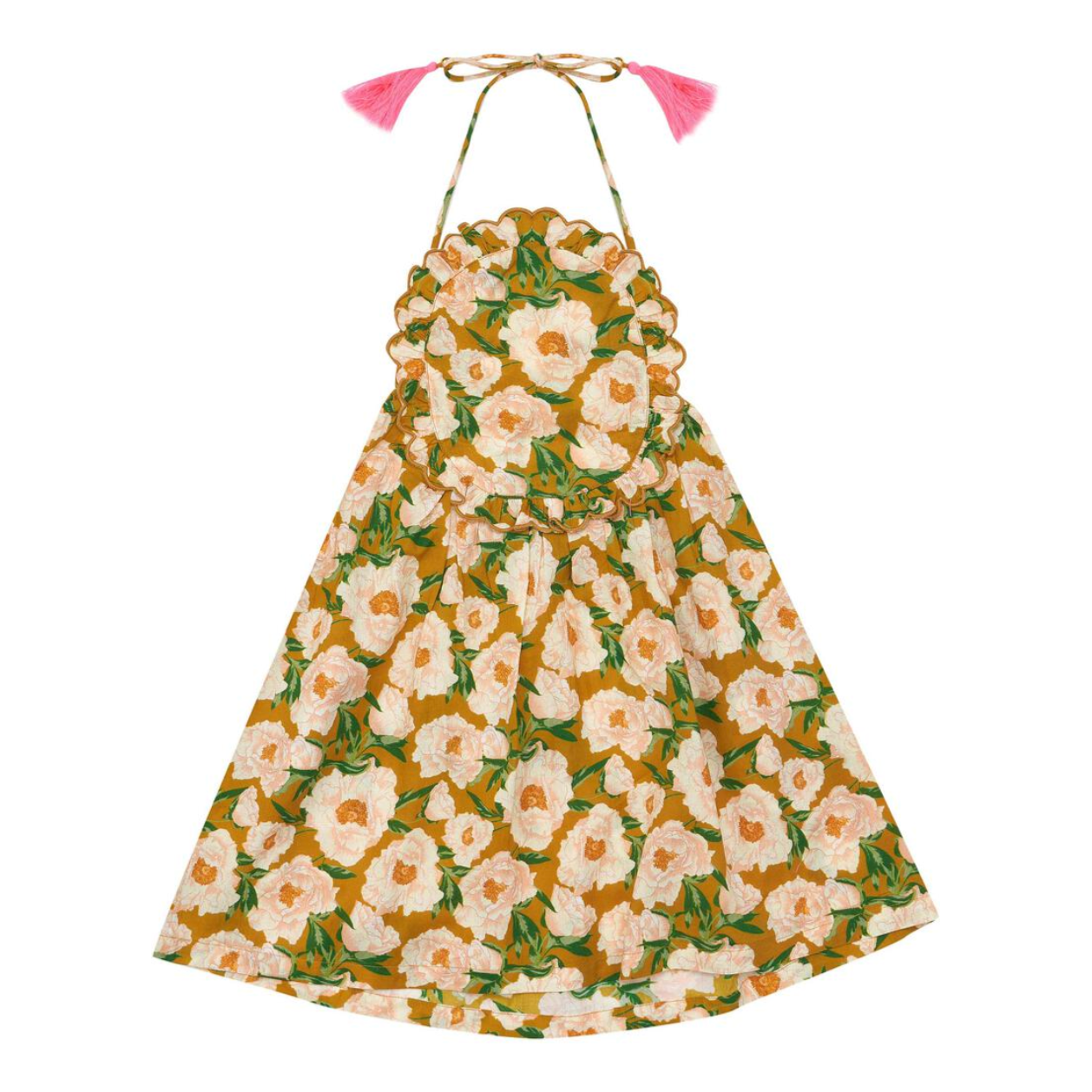 evie dress-soirée | bouquet honey mustard