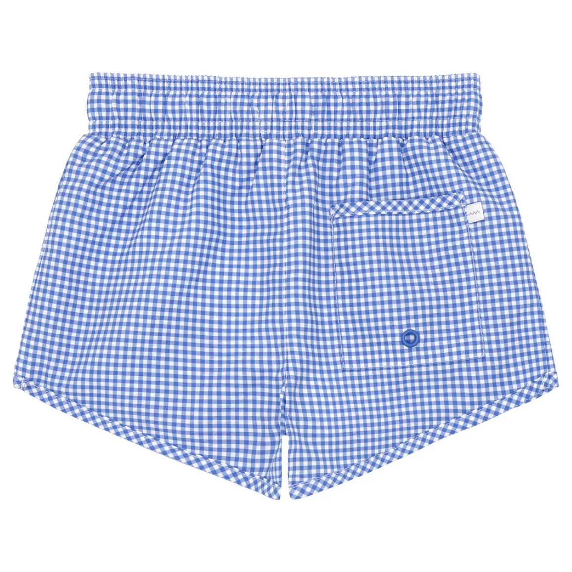 boys sky blue gingham boardie