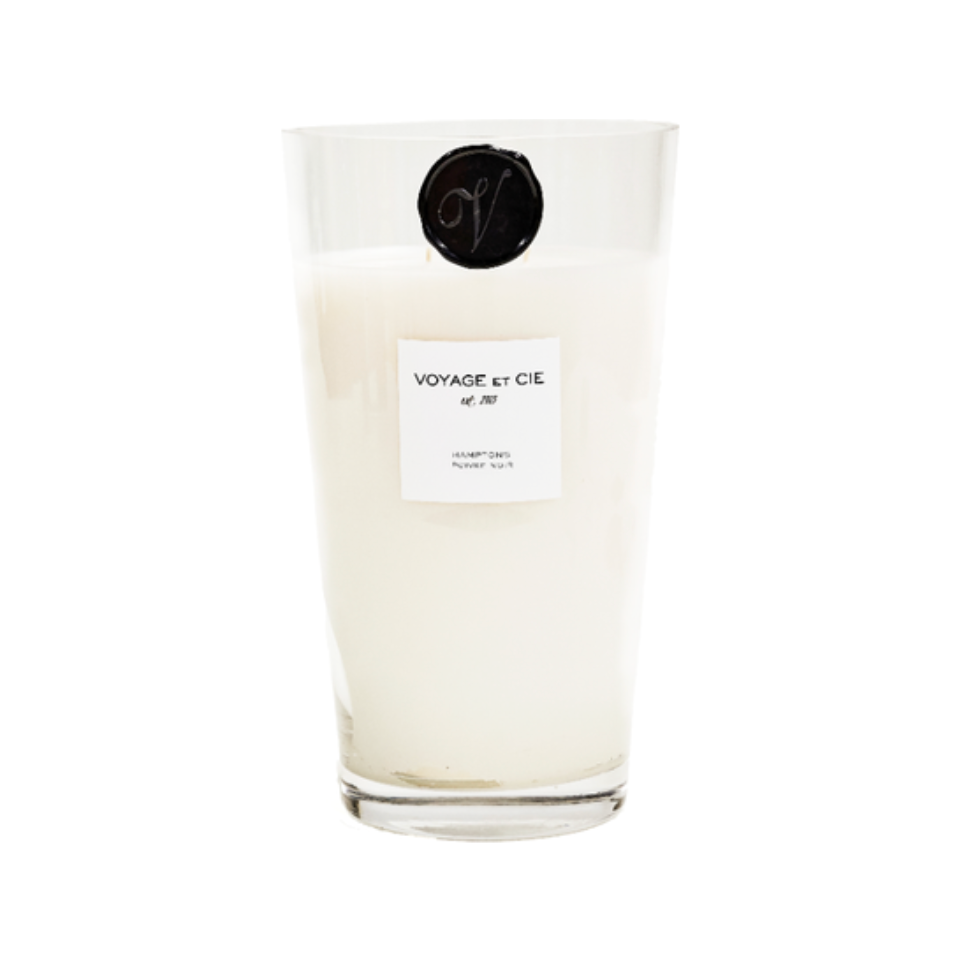 hamptons poivre noir candle, french cut tapered | 16"