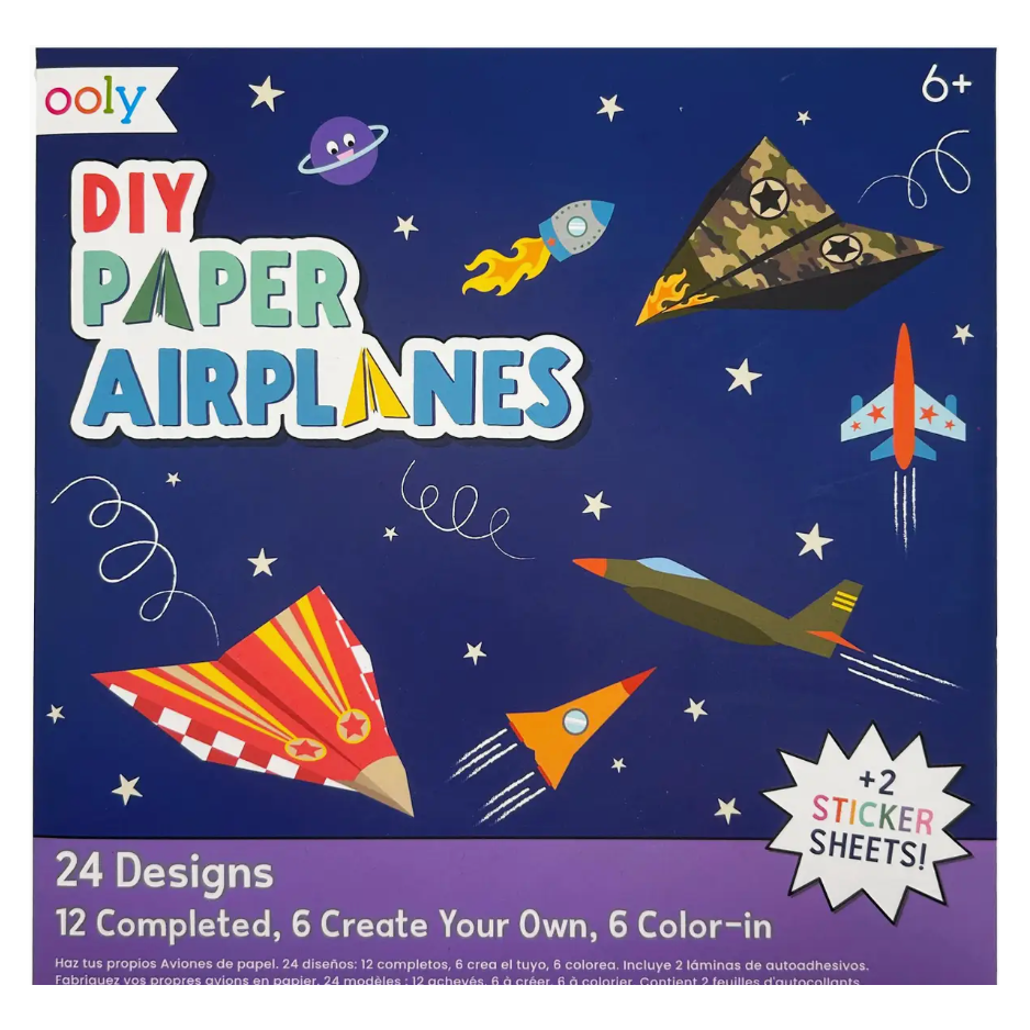 D.I.Y. paper air planes activity kit | set of 24 designs