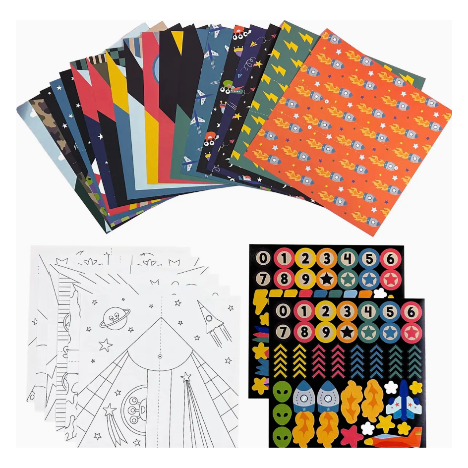 D.I.Y. paper air planes activity kit | set of 24 designs