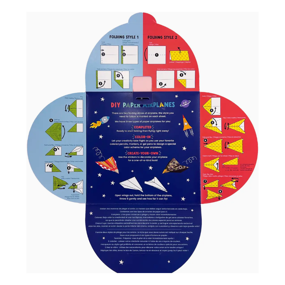 D.I.Y. paper air planes activity kit | set of 24 designs