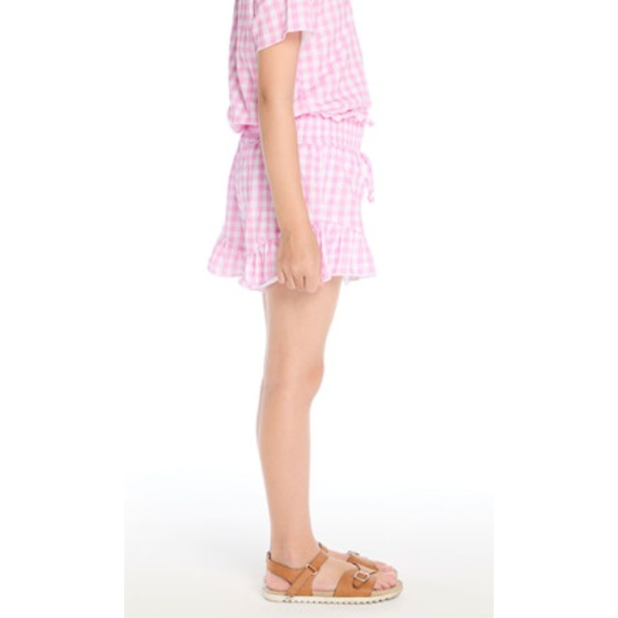 grotto short | pinky gingham