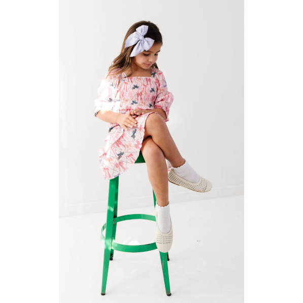 bows mirrorball dress