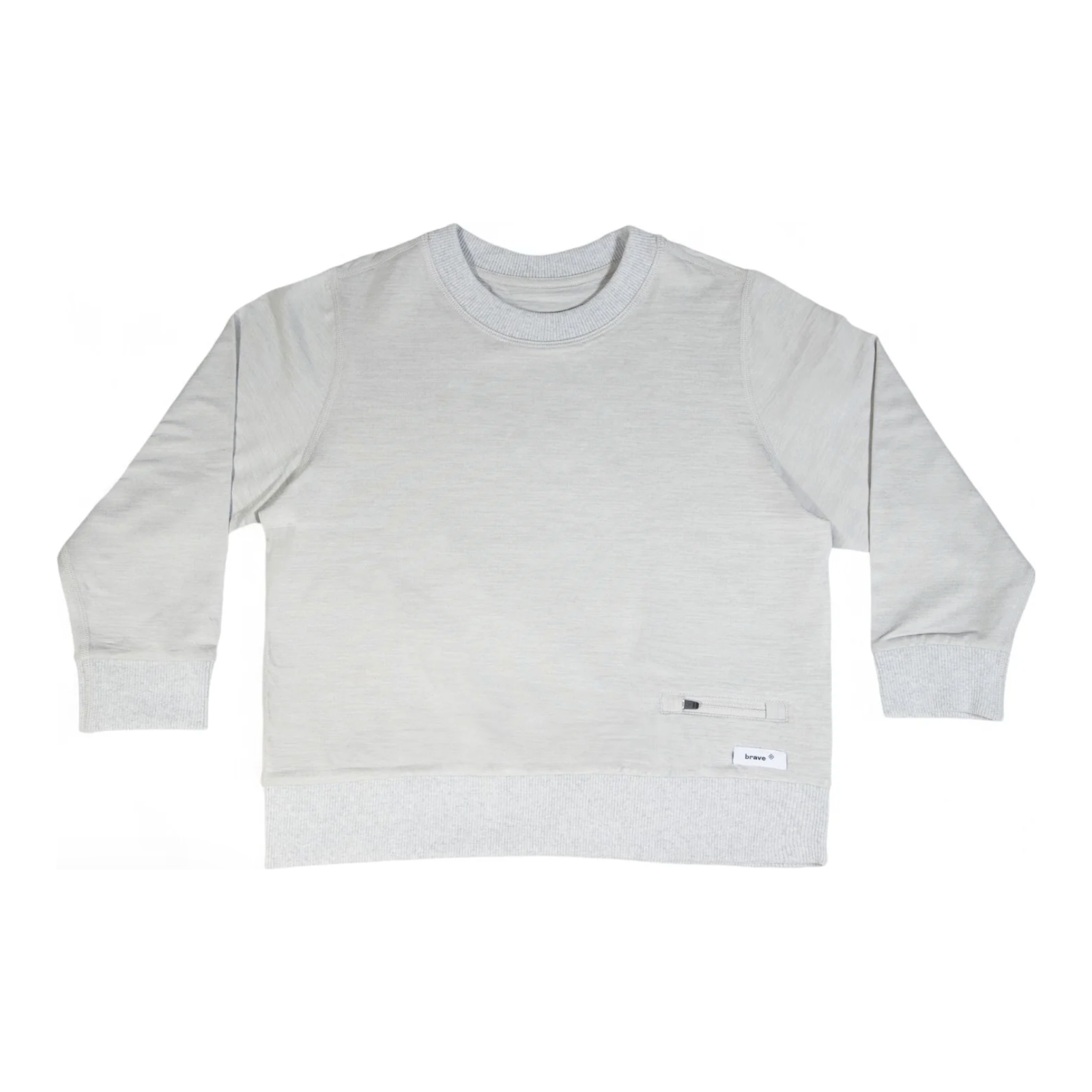 shaker sweatshirt || light heather grey