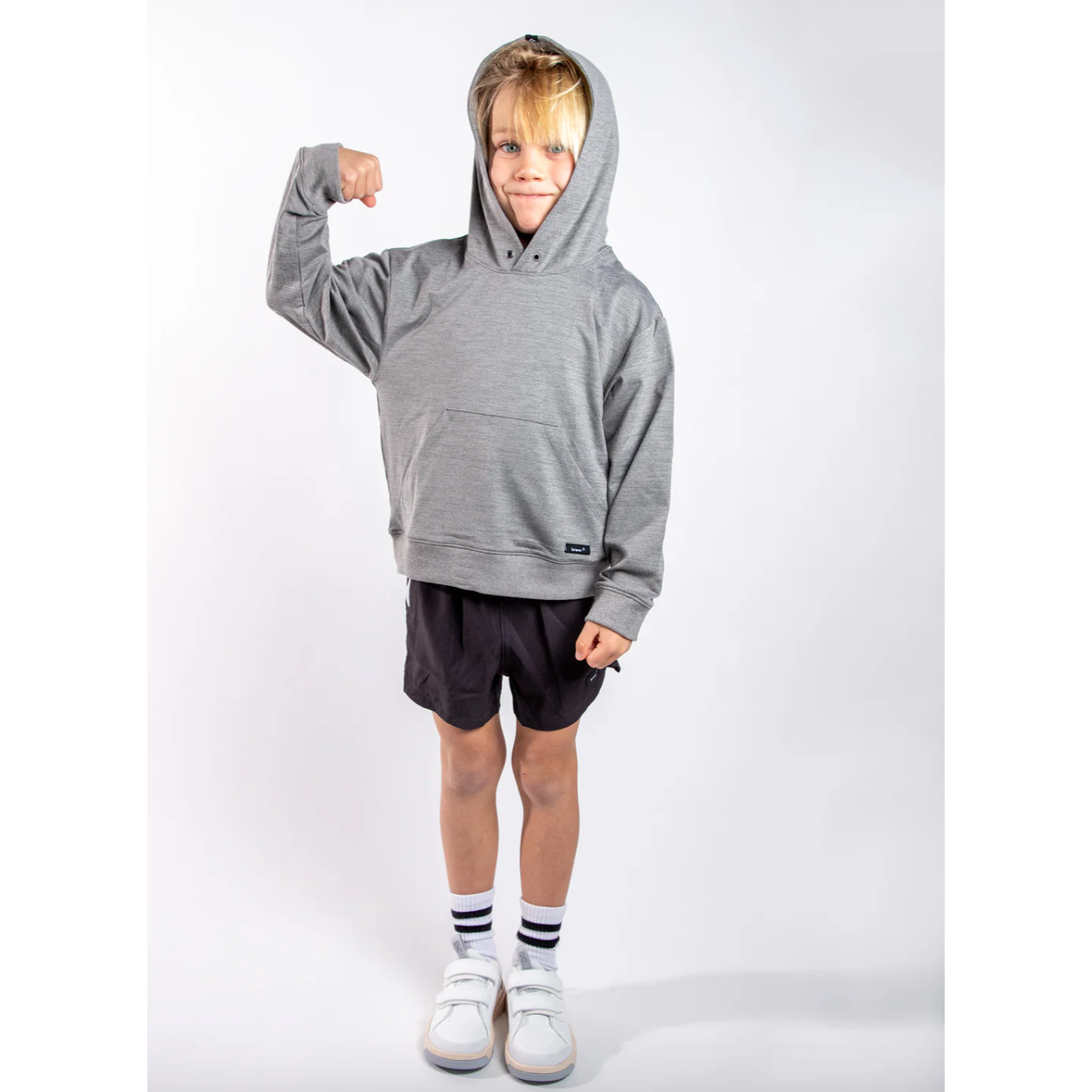 shaker hoodie || charcoal