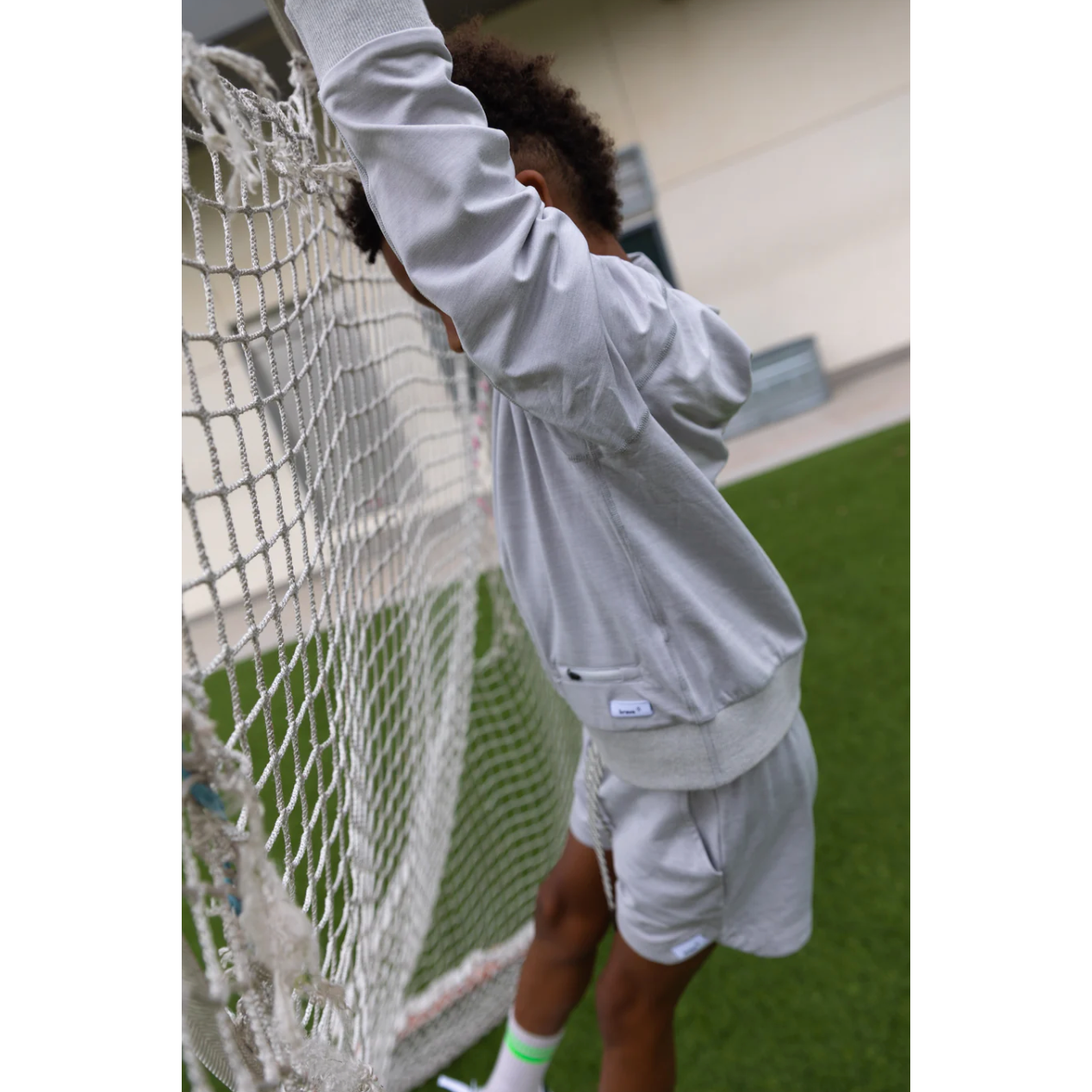 shaker shorts || light heather grey