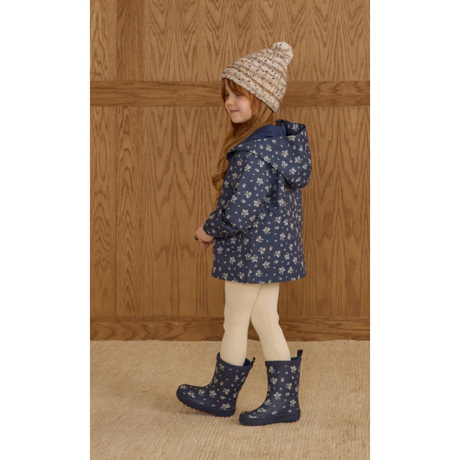 raincoat || blue floral