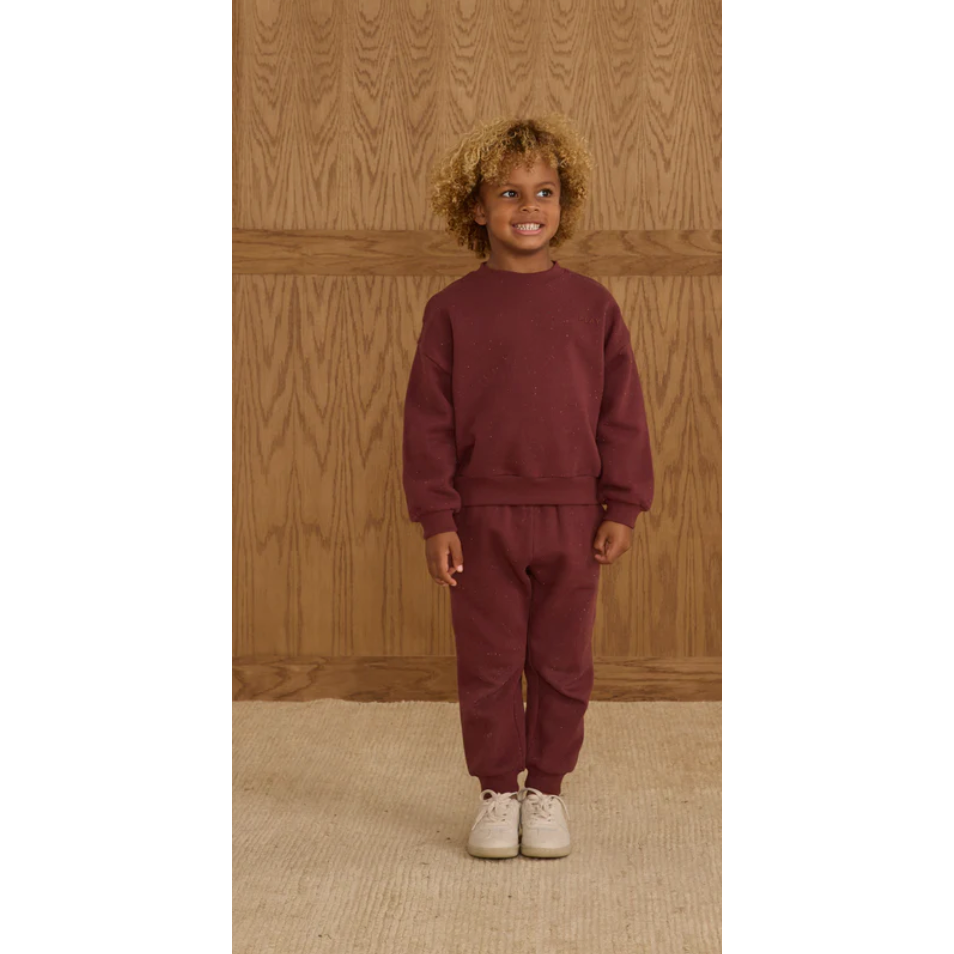 relaxed sweatpant || burgundy