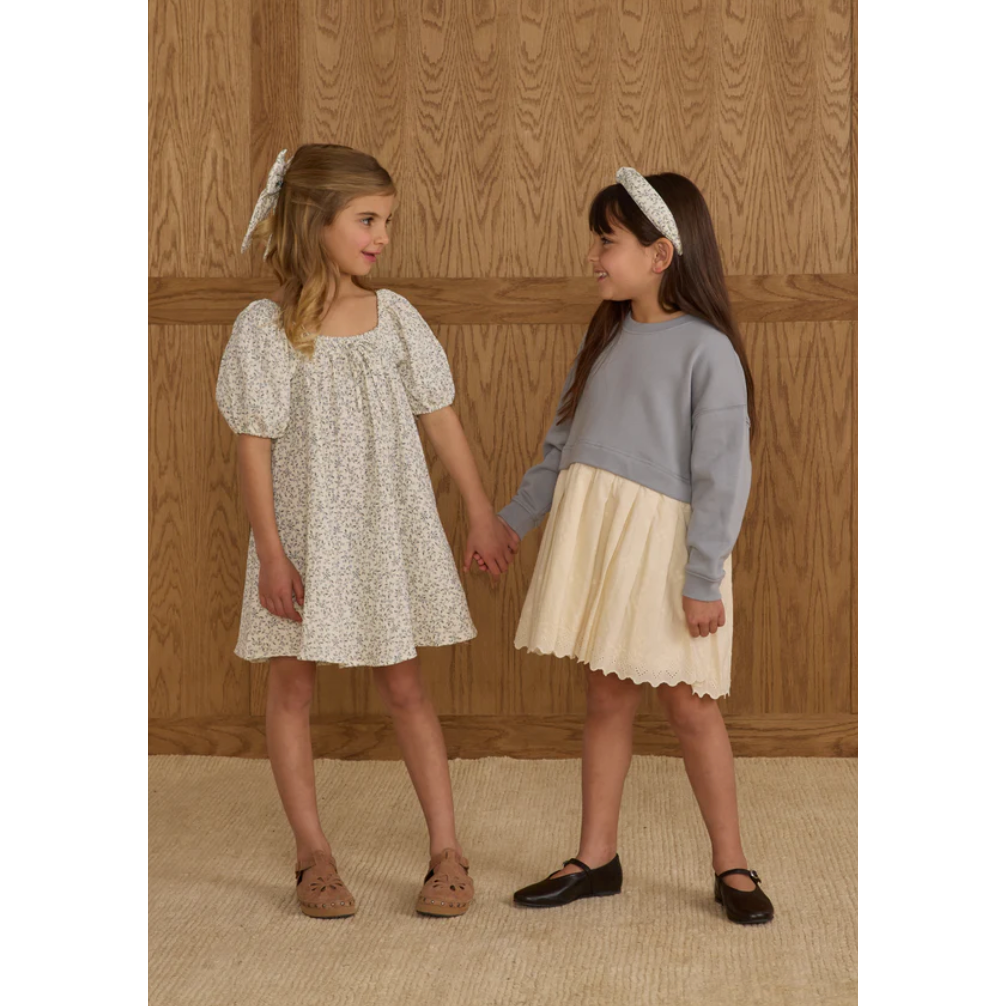 sweatshirt dress || dusty blue