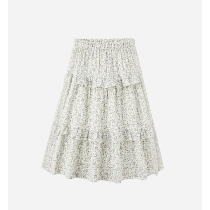 ruffled mini skirt || blue vines