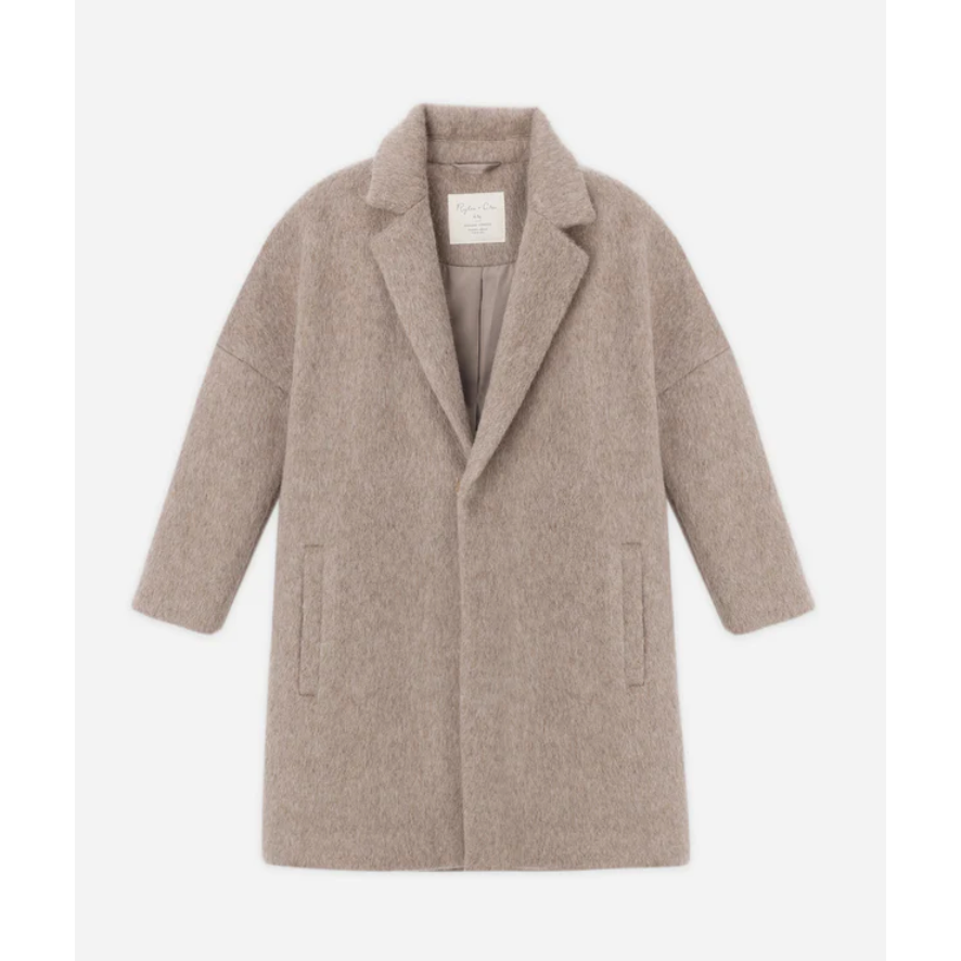 presley longline coat || camel
