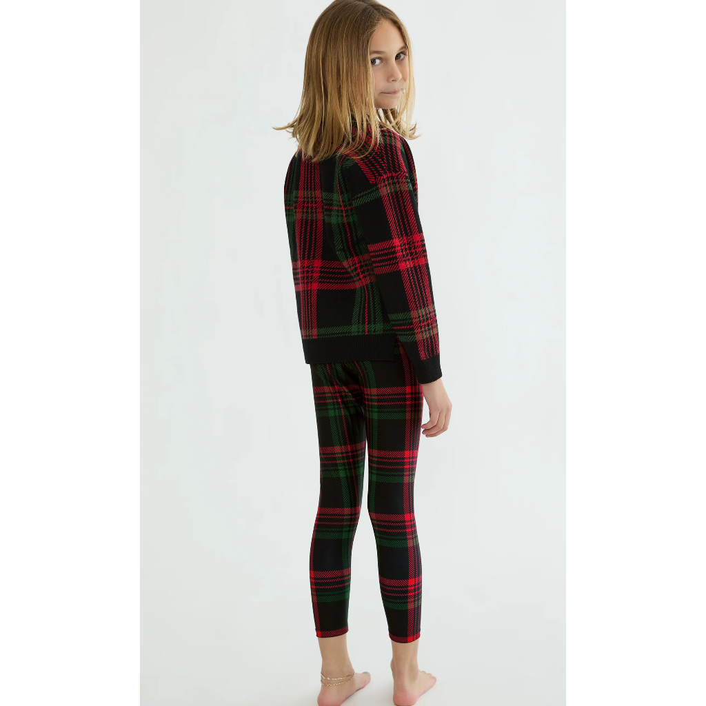 little peppa legging | ribbon plaid