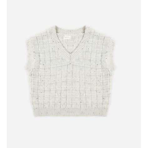 sweater vest | oatmeal speckle