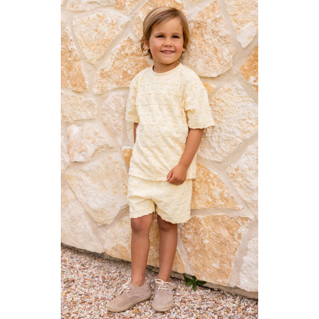 relaxed terry tee || waves