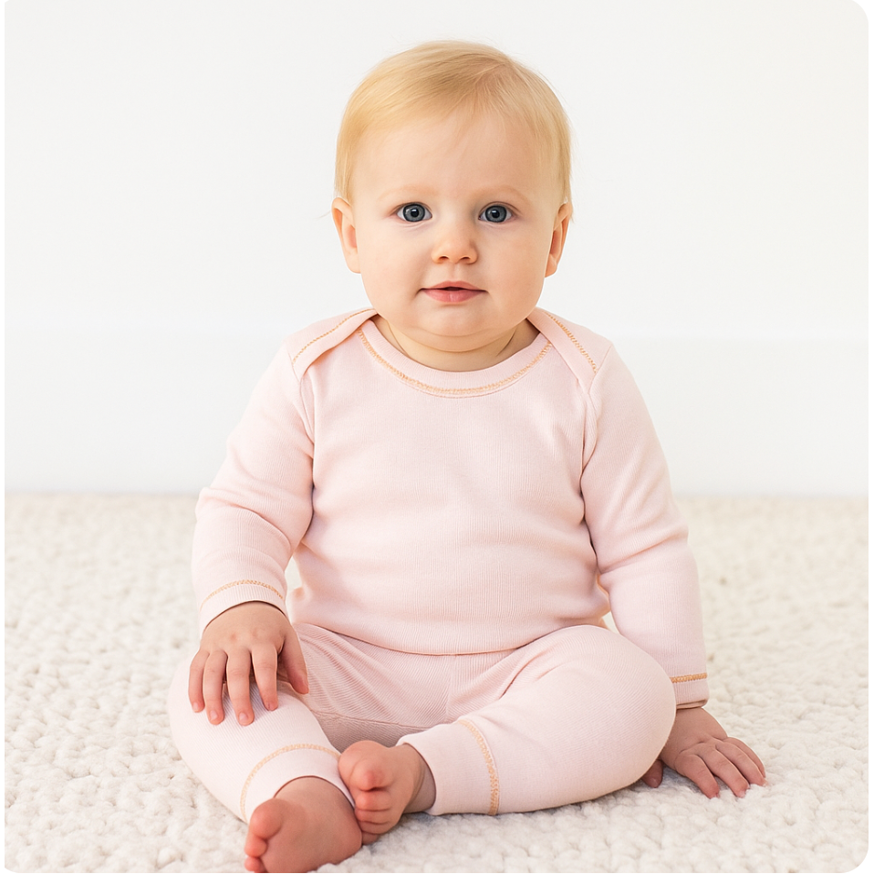 Rib Beanie, Lap Tee and Legging Set