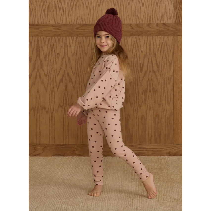 spongey knit set | polka dot