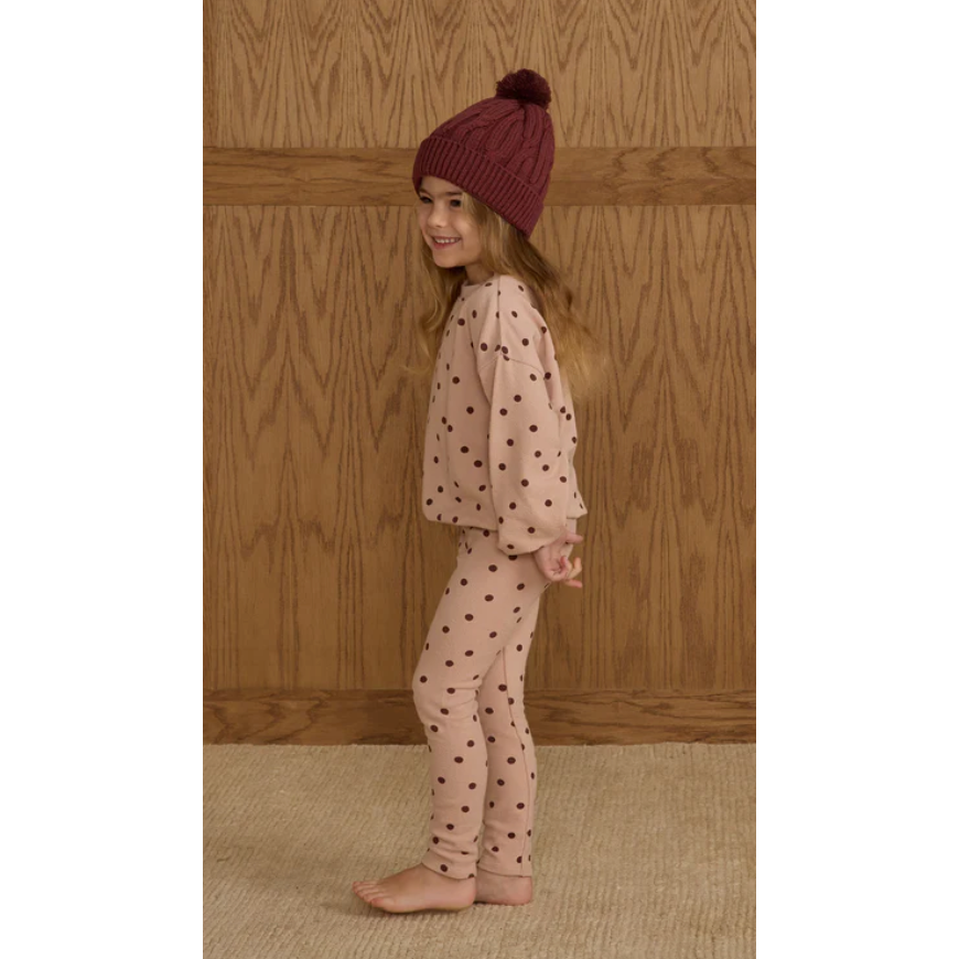 spongey knit set | polka dot